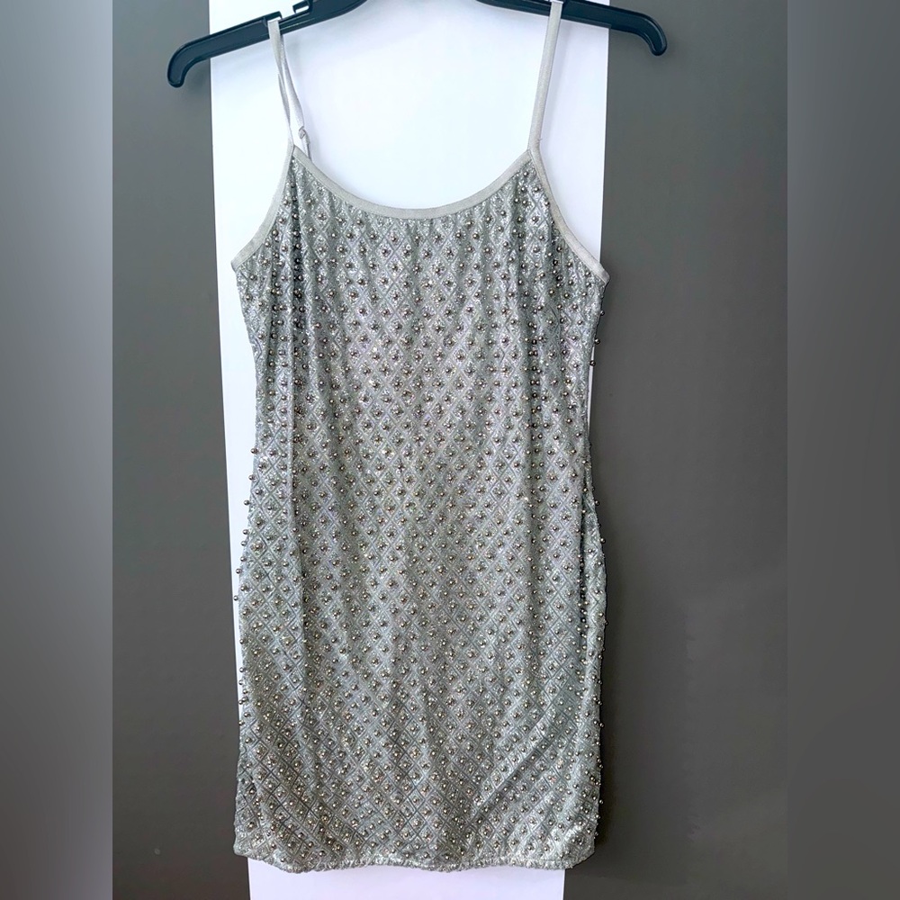 LASCANA Silver Beaded Cocktail Dress